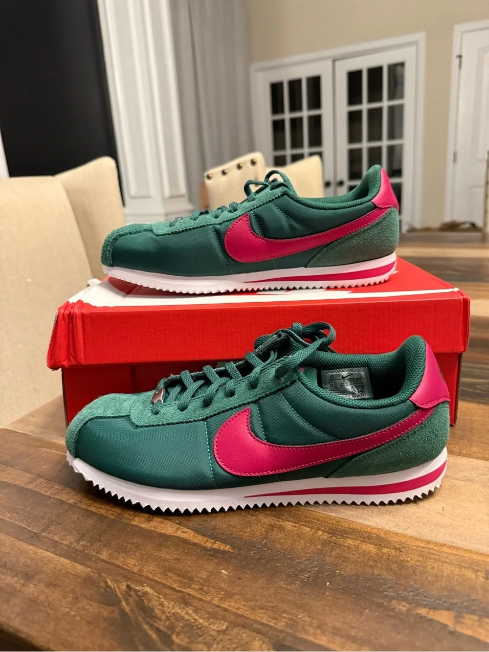 Nike Cortez TXT (GS) Low Top Lace Up Sneaker US 7 Green/White IH7654-300